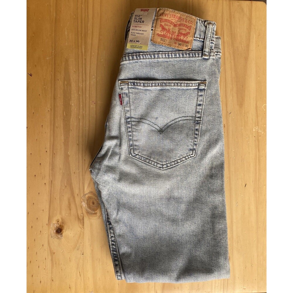 LEVI’S FLEX 512 SLIM TAPER STRETCH SITS JEANS 30 X 30